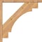 Ekena Millwork Merced Block Smooth Bracket w/ Offset Brace, Western Red Cedar, 3 1/2"W x 28"D x 28"H BKT0402X28X28MRC05SWR - alternate 4